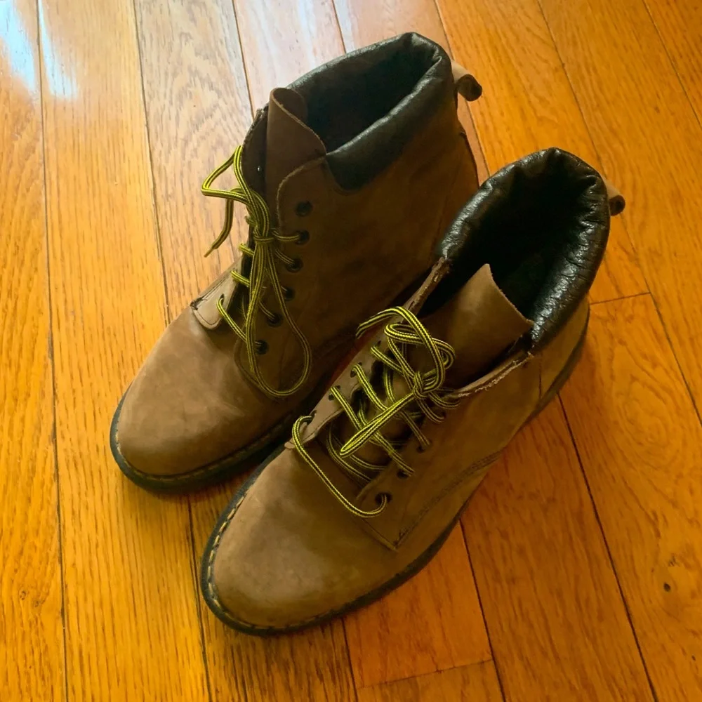 RARE VTG Dr. Martens Made in England 939 Leather Tan Boots Size 10 - Picture 2 of 9